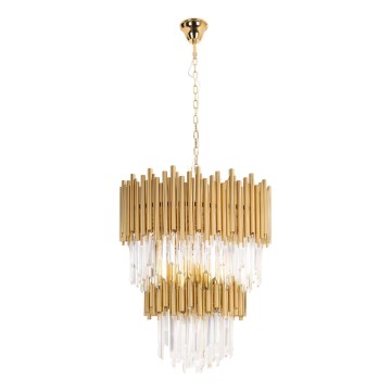 MAXLIGHT P0283 - Lustra ar ķēdi VOGUE 16xE14/40W/230V d. 60 cm zelta