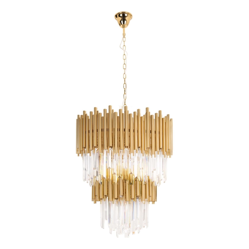 MAXLIGHT P0283 - Lustra ar ķēdi VOGUE 16xE14/40W/230V d. 60 cm zelta