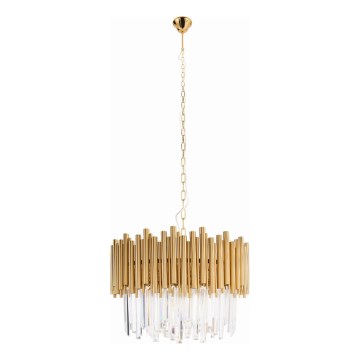 MAXLIGHT P0284 - Lustra ar ķēdi VOGUE 12xE14/40W/230V d. 60 cm zelta