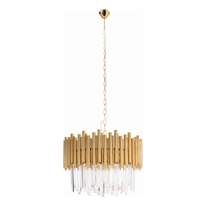 MAXLIGHT P0284 - Lustra ar ķēdi VOGUE 12xE14/40W/230V d. 60 cm zelta