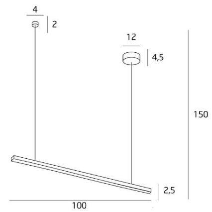 MAXLIGHT P0310 - LED Lustra ar auklu TRIO LED/12W/230V melna