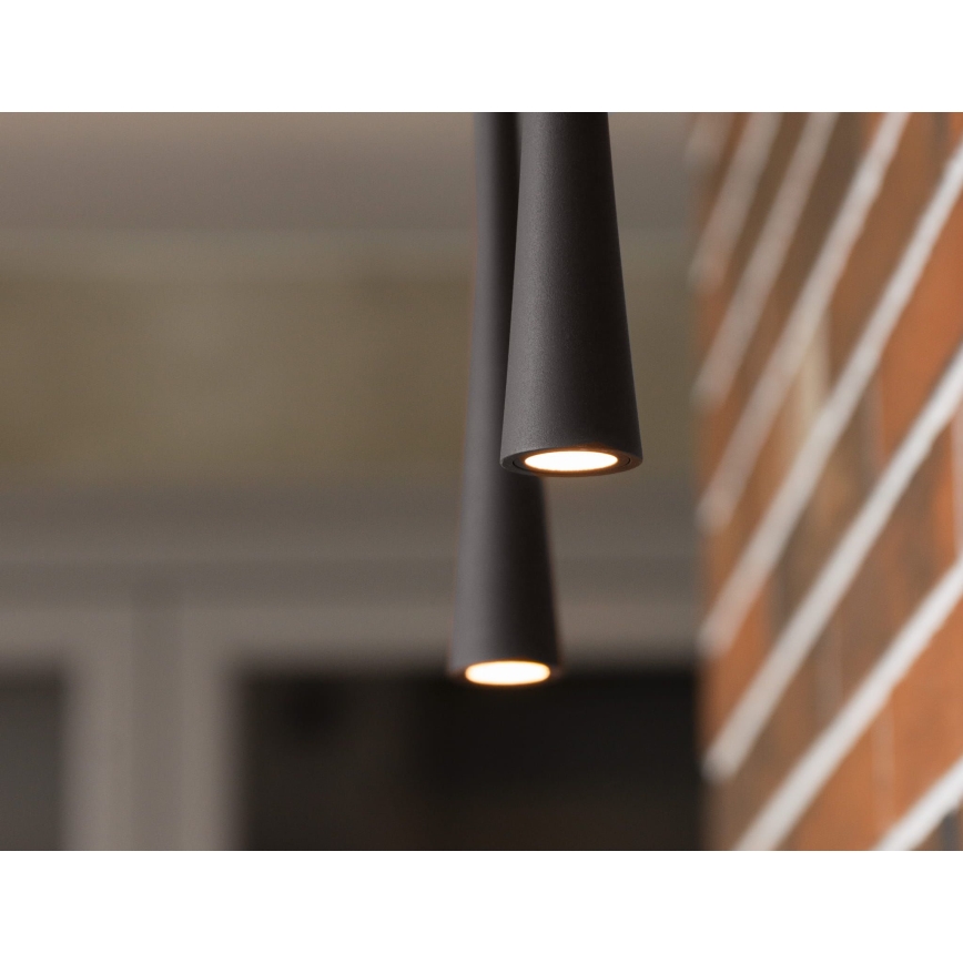 MAXLIGHT P0372 - LED Lustra ar auklu KAFIJA LED/7W/230V d. 3 cm melna