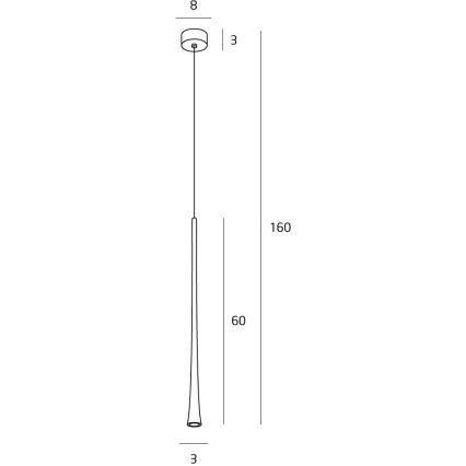 MAXLIGHT P0373 - LED Lustra ar auklu KAFIJA LED/7W/230V d. 3 cm melna