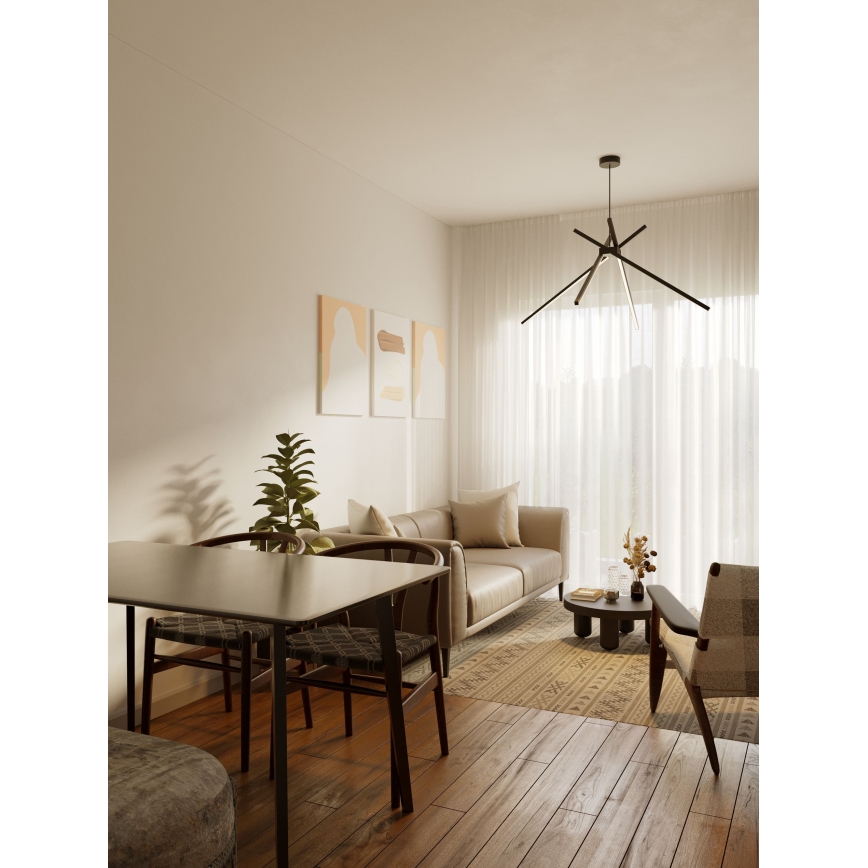 MAXLIGHT P0412 - LED Lustra ar auklu ZIRNEKLIS LED/33W/230V melna