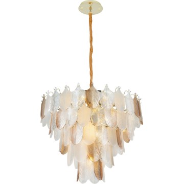 MAXLIGHT P0418 - Lustra ar ķēdi ARWENA 15xE14/40W/230V d. 80 cm zelta