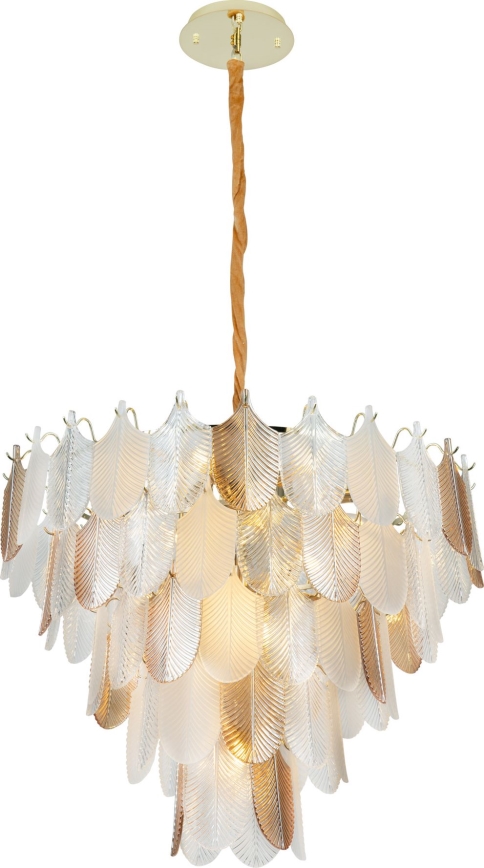 MAXLIGHT P0418 - Lustra ar ķēdi ARWENA 15xE14/40W/230V d. 80 cm zelta