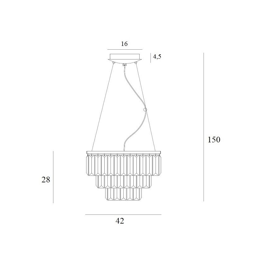 MAXLIGHT P0423 - Lustra ar auklu MONACO 9xG9/40W/230V d. 42 cm zelta