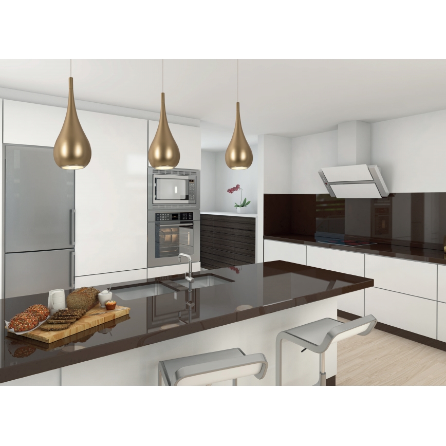 MAXLIGHT P0436 - Lustra ar auklu DROP 1xE27/40W/230V d. 20 cm zelta