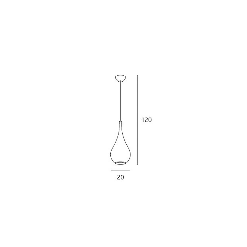 MAXLIGHT P0436 - Lustra ar auklu DROP 1xE27/40W/230V d. 20 cm zelta