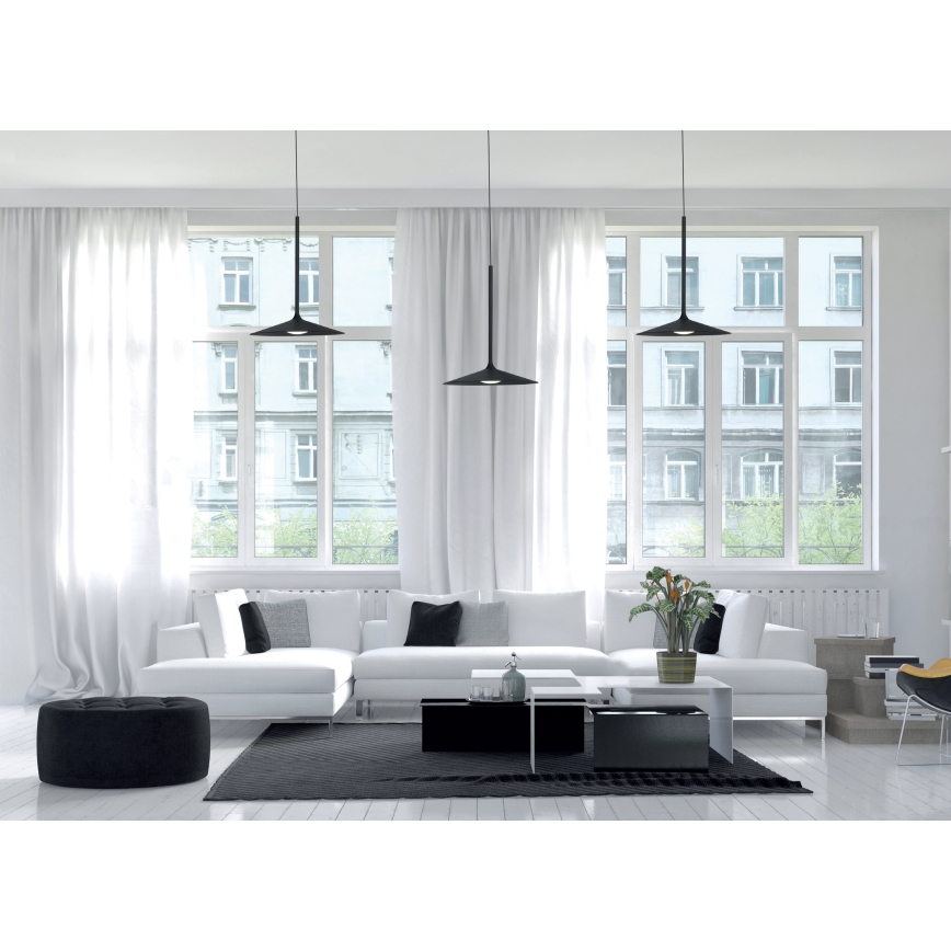 MAXLIGHT P0456 - LED Lustra ar auklu HANA LED/6W/230V d. 17,5 cm melna