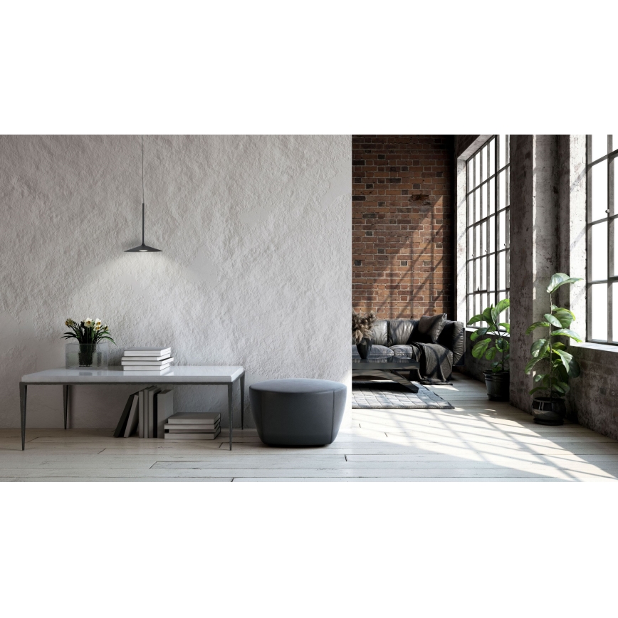 MAXLIGHT P0456 - LED Lustra ar auklu HANA LED/6W/230V d. 17,5 cm melna