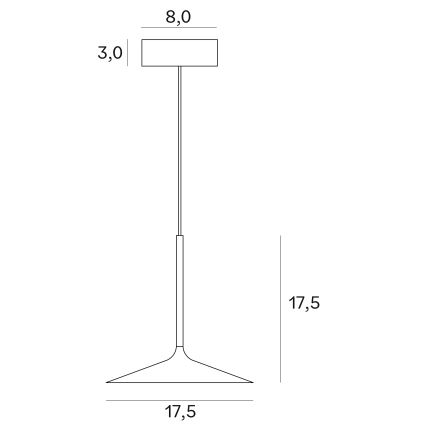 MAXLIGHT P0456 - LED Lustra ar auklu HANA LED/6W/230V d. 17,5 cm melna