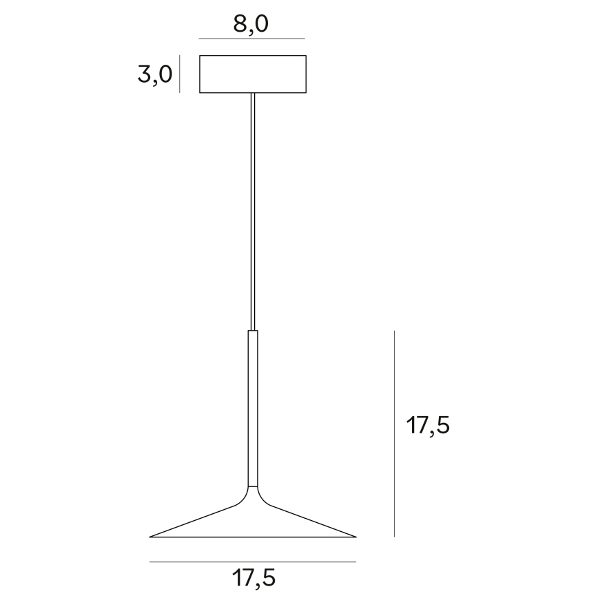 MAXLIGHT P0456 - LED Lustra ar auklu HANA LED/6W/230V d. 17,5 cm melna