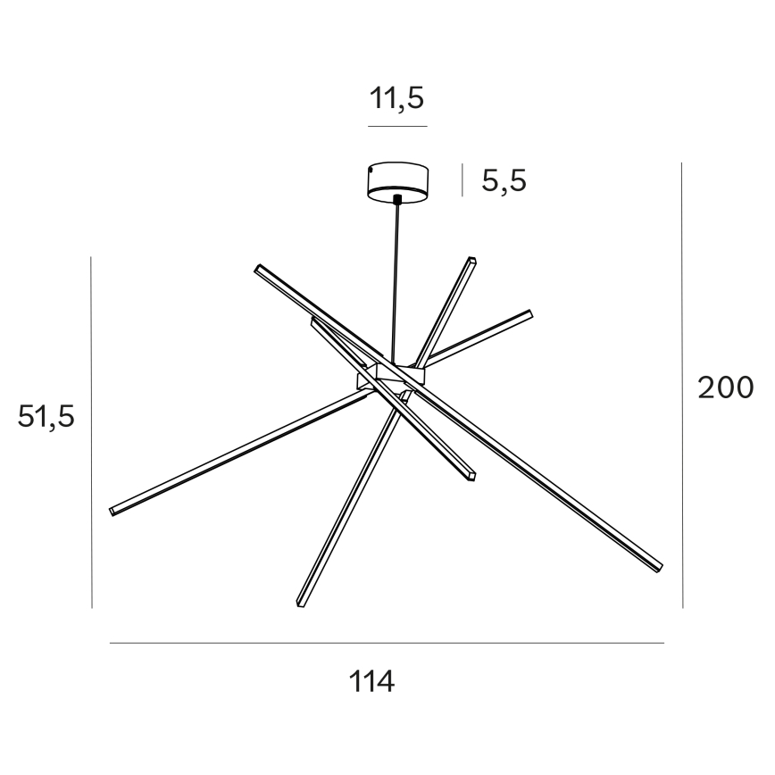 MAXLIGHT P0457 - LED Lustra ar auklu ZIRNEKLIS LED/33W/230V zelta