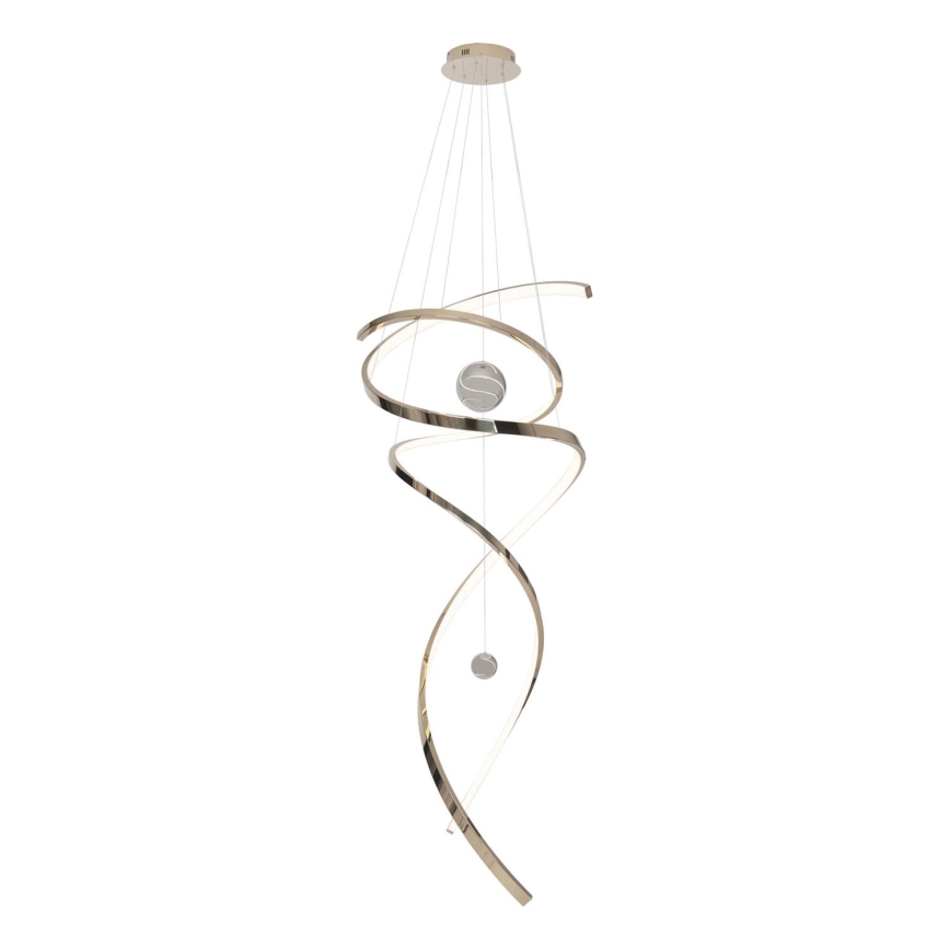 MAXLIGHT P0483D - LED Aptumšojama lustra ar auklu RITZ LED/100W/230V d. 60 cm CRI 90 misiņš