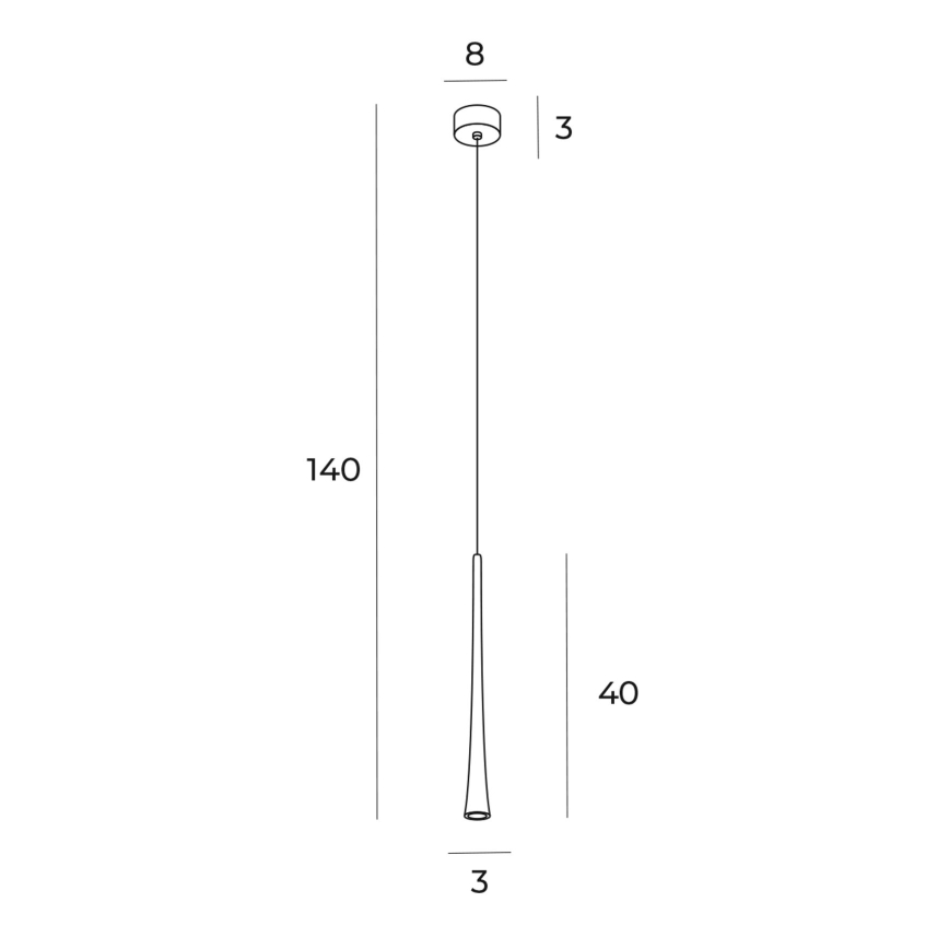 MAXLIGHT P0484 - LED Lustra ar auklu KAFIJA LED/7W/230V d. 3 cm zelta