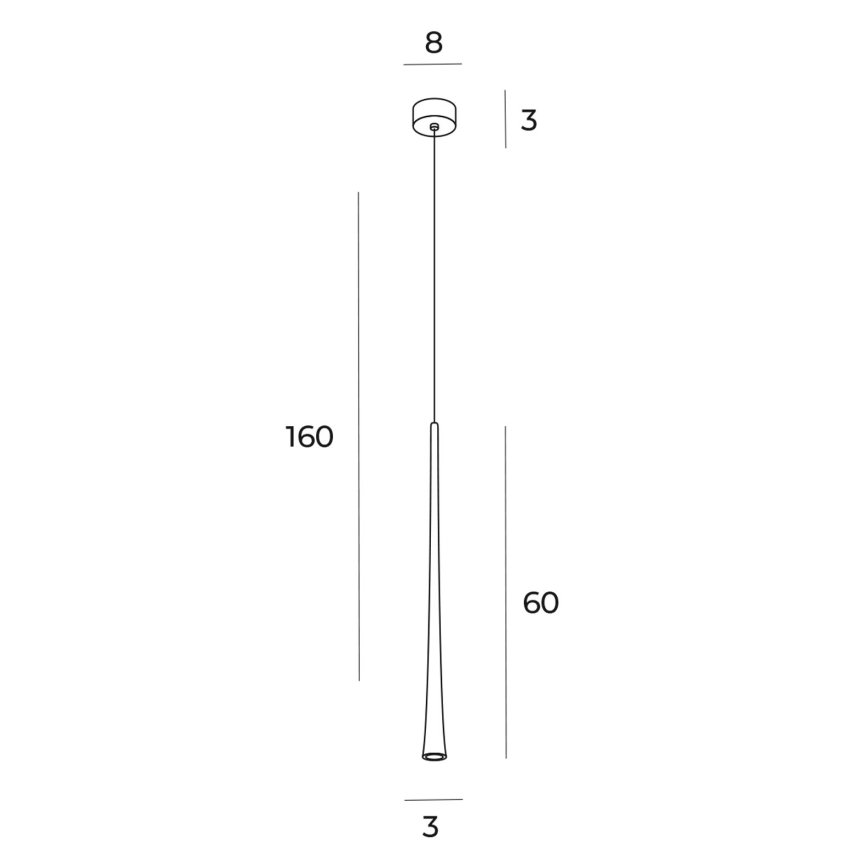 MAXLIGHT P0485 - LED Lustra ar auklu KAFIJA LED/7W/230V d. 3 cm zelta