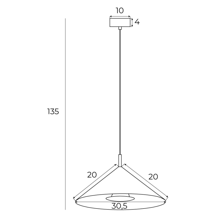 MAXLIGHT P0505 - LED Lustra ar auklu VULCANO LED/5W/230V d. 30,5 cm balta
