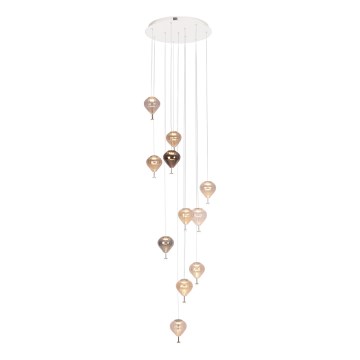 MAXLIGHT P0526D - LED Aptumšojama lustra ar auklu PALLONCINI 11xLED/6W/230V d. 45 cm caurspīdīga/bēša/dūmakains