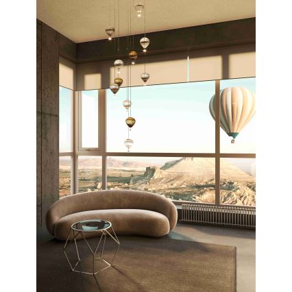 MAXLIGHT P0527 - LED Lustra ar auklu PALLONCINI 2xLED/3W/230V d. 12 cm caurspīdīga