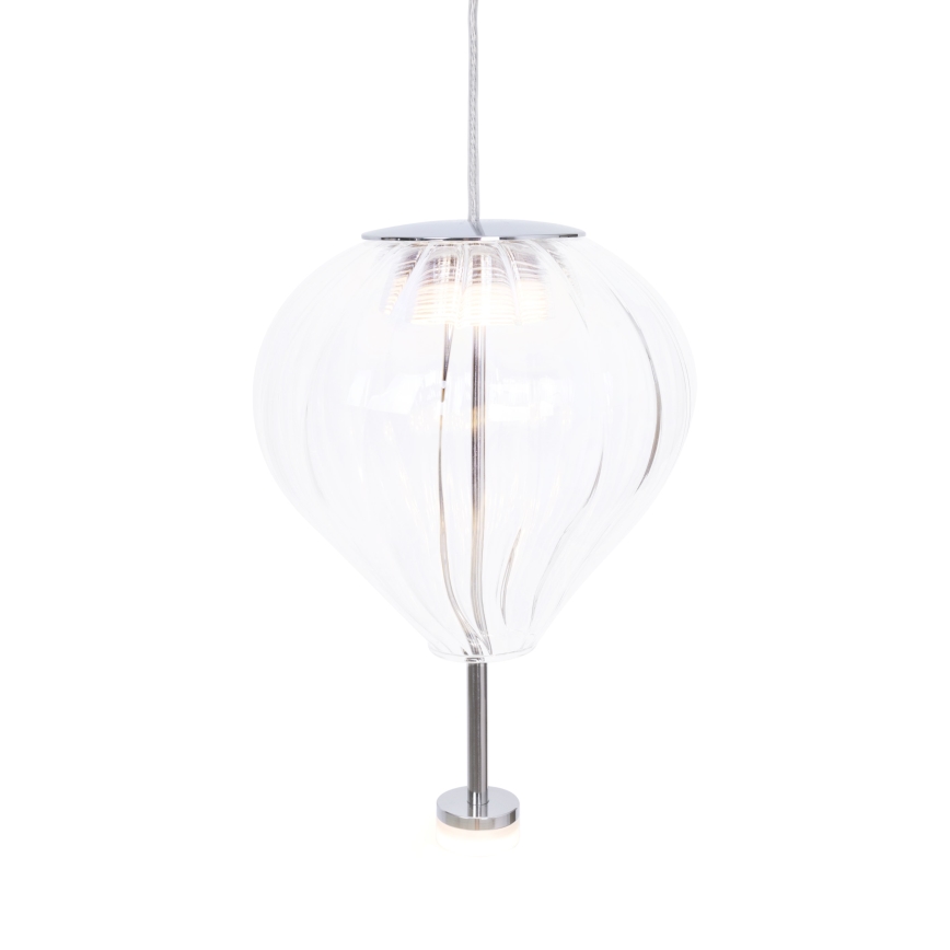 MAXLIGHT P0527 - LED Lustra ar auklu PALLONCINI 2xLED/3W/230V d. 12 cm caurspīdīga