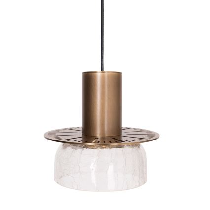 MAXLIGHT P0530 - LED Lustra ar auklu SIGNATURE LED/8W/230V d. 15 cm misiņš/caurspīdīga