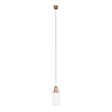 MAXLIGHT P0531 - LED Lustra ar auklu SIGNATURE LED/8W/230V d. 15 cm misiņš/caurspīdīga