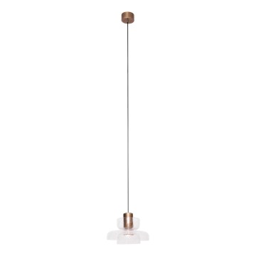 MAXLIGHT P0532 - LED Lustra ar auklu SIGNATURE LED/8W/230V d. 22 cm misiņš/caurspīdīga