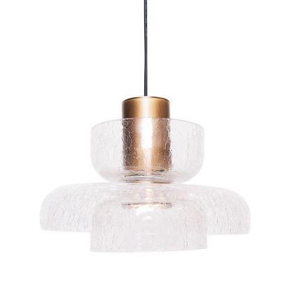 MAXLIGHT P0532 - LED Lustra ar auklu SIGNATURE LED/8W/230V d. 22 cm misiņš/caurspīdīga