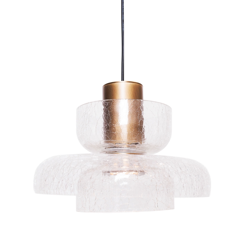 MAXLIGHT P0532 - LED Lustra ar auklu SIGNATURE LED/8W/230V d. 22 cm misiņš/caurspīdīga