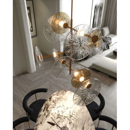 MAXLIGHT P0541 - LED Lustra ar stieni ALLURE 14xLED/5W/230V d. 60 cm zelta