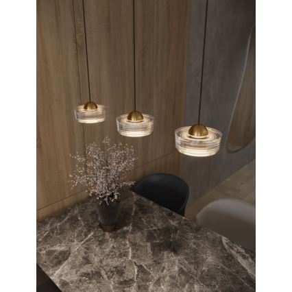 MAXLIGHT P0542 - LED Lustra ar auklu LIPARI LED/6W/230V d. 16 cm caurspīdīga