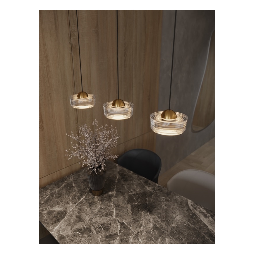 MAXLIGHT P0542 - LED Lustra ar auklu LIPARI LED/6W/230V d. 16 cm caurspīdīga