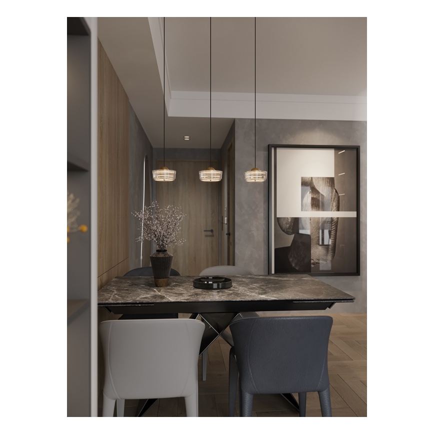 MAXLIGHT P0542 - LED Lustra ar auklu LIPARI LED/6W/230V d. 16 cm caurspīdīga