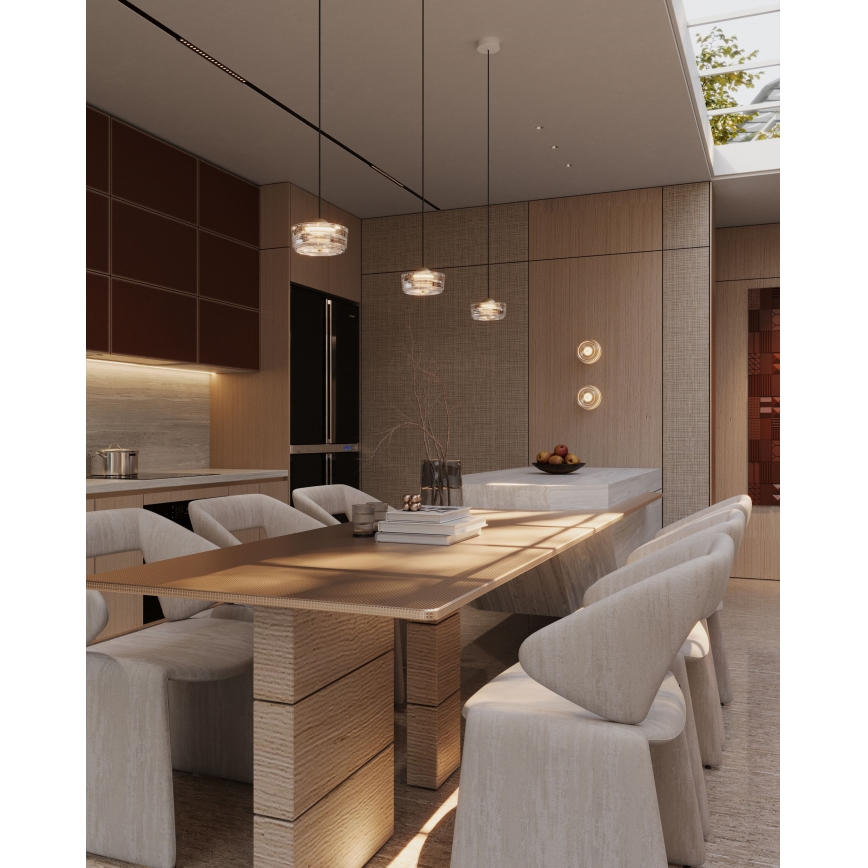 MAXLIGHT P0542 - LED Lustra ar auklu LIPARI LED/6W/230V d. 16 cm caurspīdīga