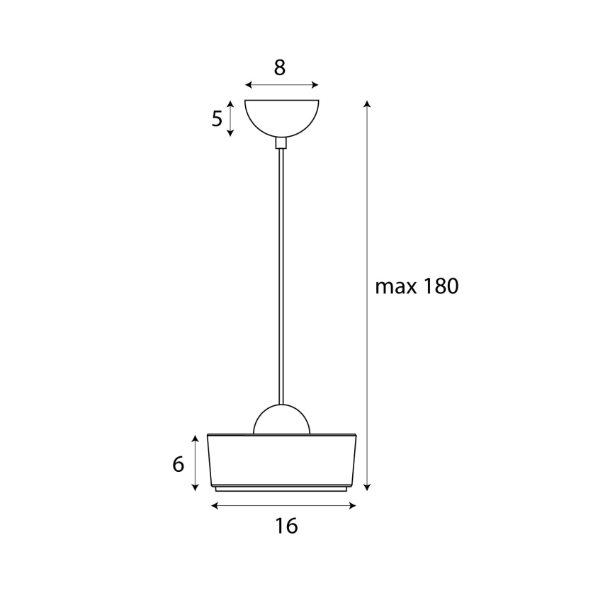 MAXLIGHT P0542 - LED Lustra ar auklu LIPARI LED/6W/230V d. 16 cm caurspīdīga