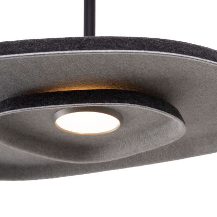 MAXLIGHT P0560 - LED Lustra ar auklu DEUX LED/5W/230V melna