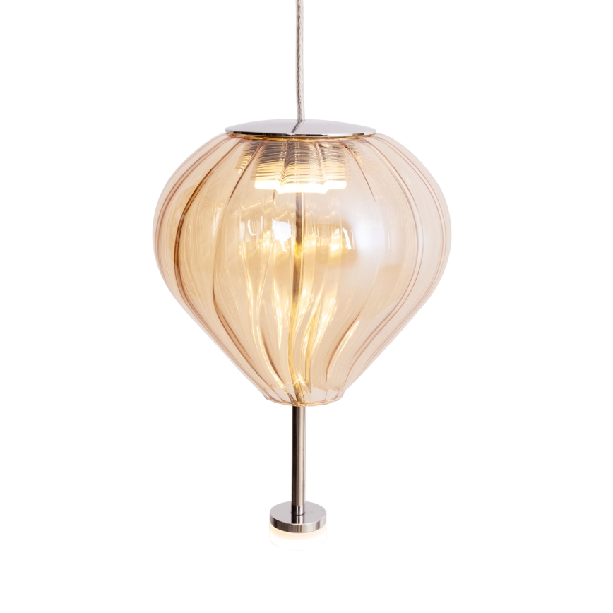 MAXLIGHT P0575 - LED Lustra ar auklu PALLONCINI 2xLED/3W/230V d. 12 cm bēša