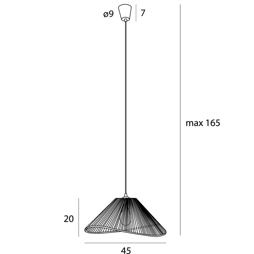 MAXLIGHT P0577 - Lustra ar auklu AMALFI 1xE27/15W/230V d. 45 cm bēša
