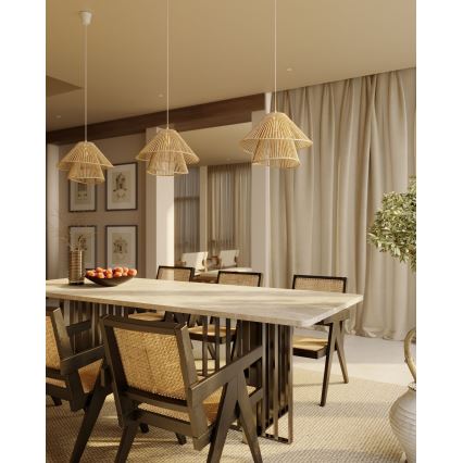 MAXLIGHT P0578 - Lustra ar auklu AMALFI 1xE27/15W/230V d. 45 cm bēša