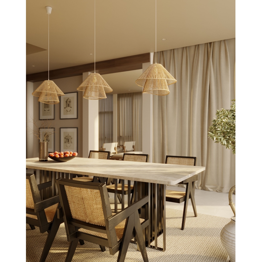 MAXLIGHT P0578 - Lustra ar auklu AMALFI 1xE27/15W/230V d. 45 cm bēša