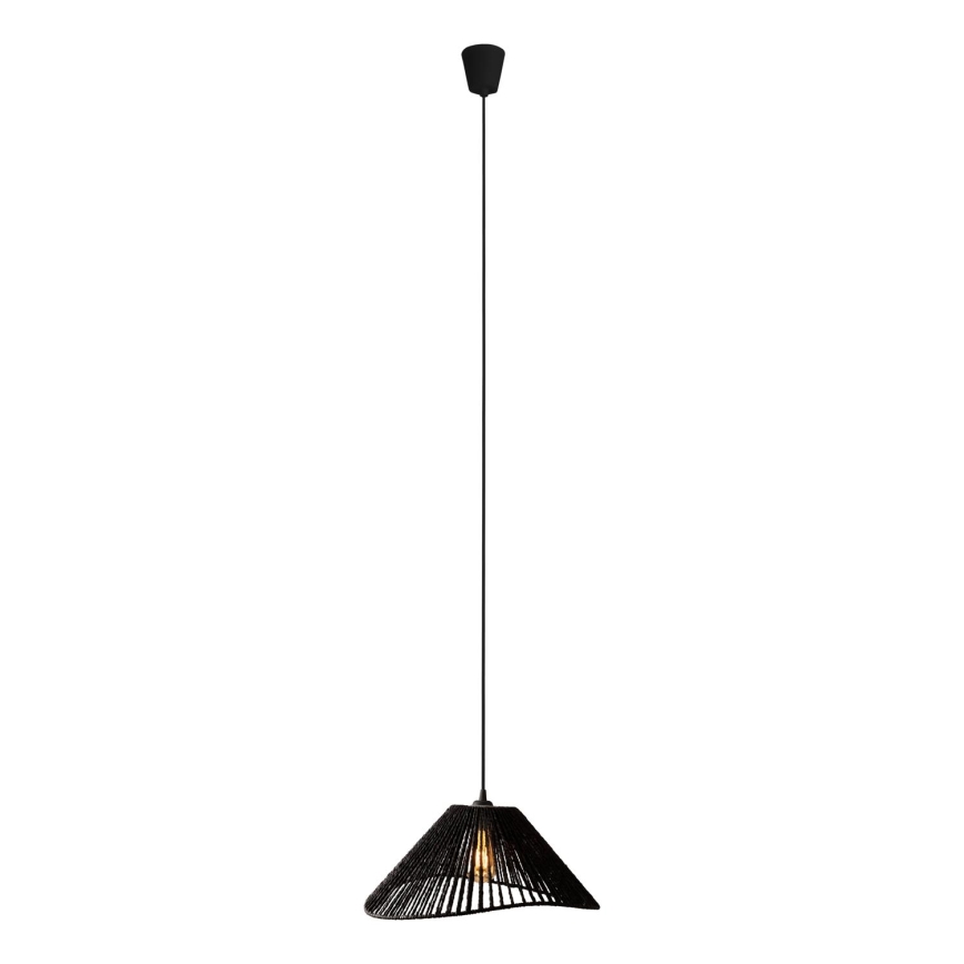 MAXLIGHT P0579 - Lustra ar auklu AMALFI 1xE27/15W/230V d. 45 cm melna