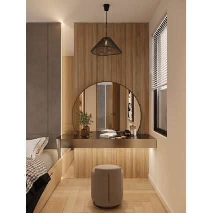 MAXLIGHT P0579 - Lustra ar auklu AMALFI 1xE27/15W/230V d. 45 cm melna