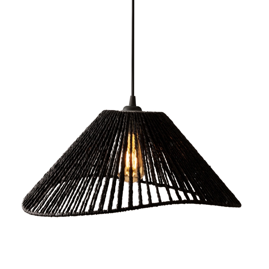 MAXLIGHT P0579 - Lustra ar auklu AMALFI 1xE27/15W/230V d. 45 cm melna