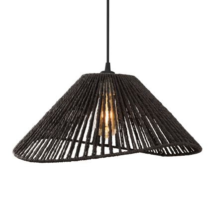 MAXLIGHT P0579 - Lustra ar auklu AMALFI 1xE27/15W/230V d. 45 cm melna