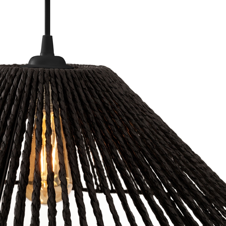 MAXLIGHT P0579 - Lustra ar auklu AMALFI 1xE27/15W/230V d. 45 cm melna