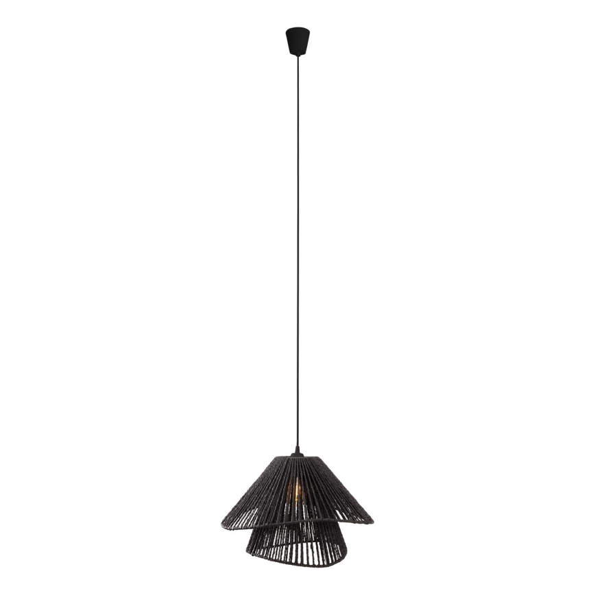 MAXLIGHT P0580 - Lustra ar auklu AMALFI 1xE27/15W/230V d. 45 cm melna