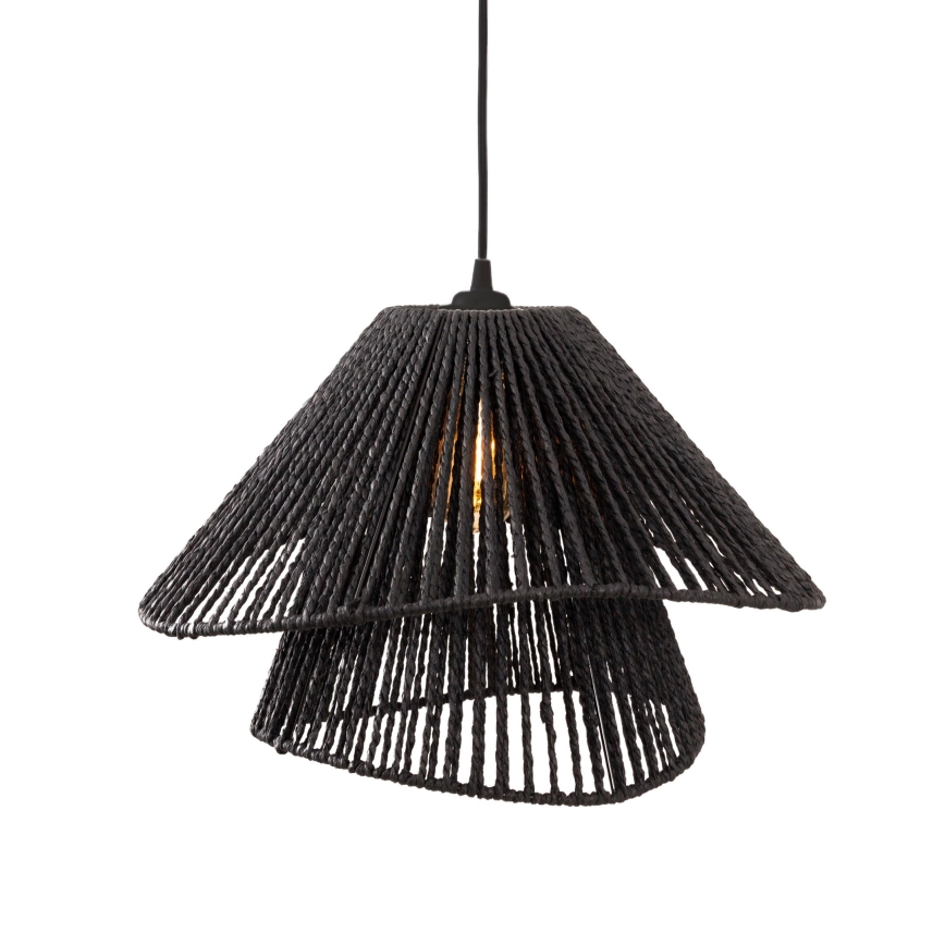 MAXLIGHT P0580 - Lustra ar auklu AMALFI 1xE27/15W/230V d. 45 cm melna