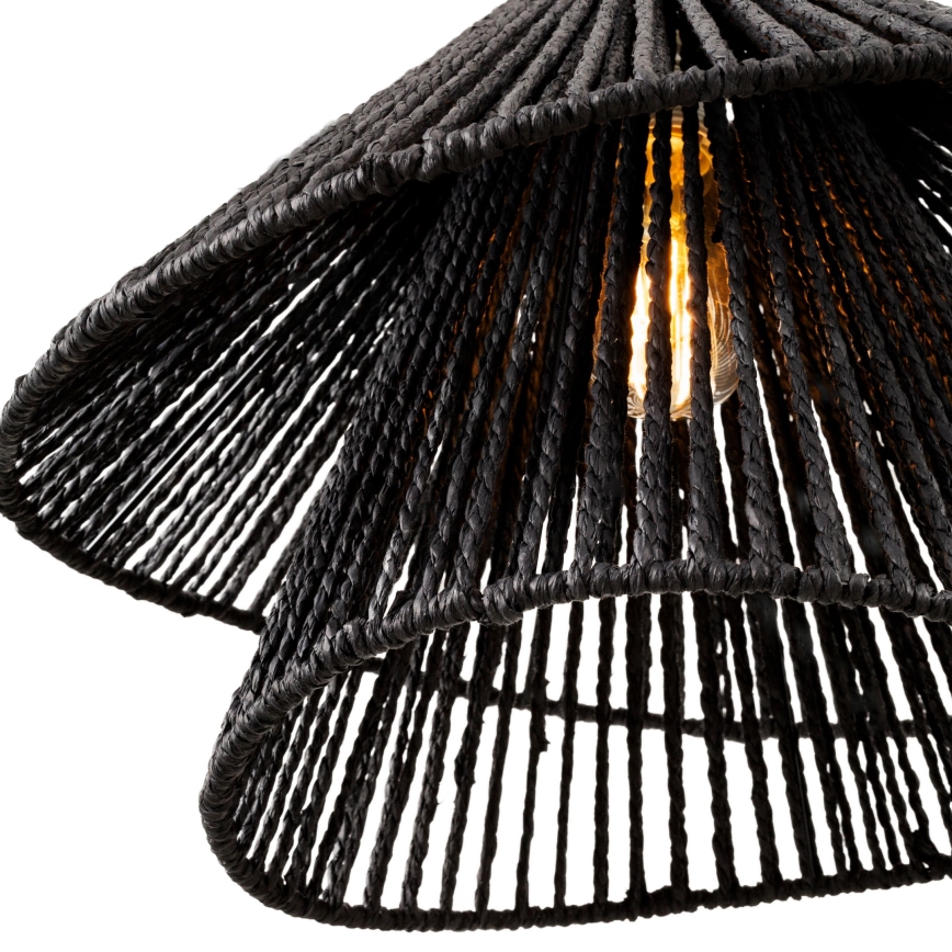 MAXLIGHT P0580 - Lustra ar auklu AMALFI 1xE27/15W/230V d. 45 cm melna