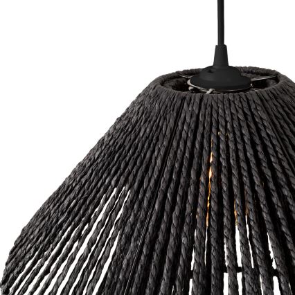MAXLIGHT P0580 - Lustra ar auklu AMALFI 1xE27/15W/230V d. 45 cm melna
